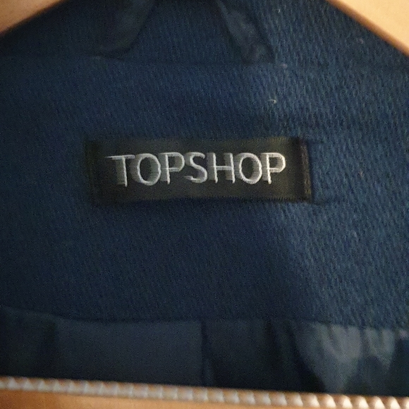 TOPSHOP LONG COWL NECK TRENCH COAT WOOL - Picture 4 of 13